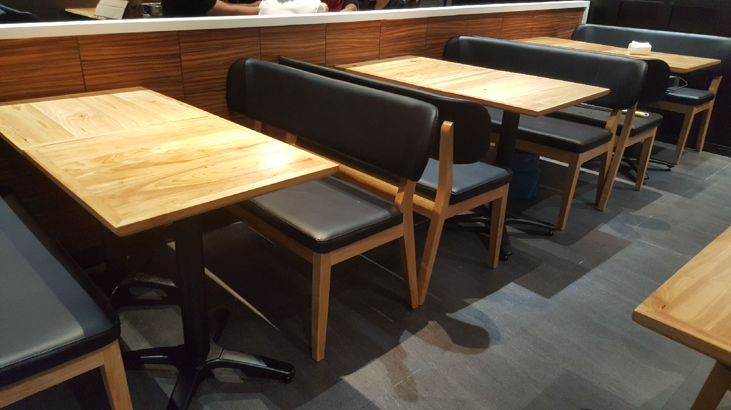 美味源联排实木椅子,双人实木桌椅,单人实木桌椅,达芬标准化定制