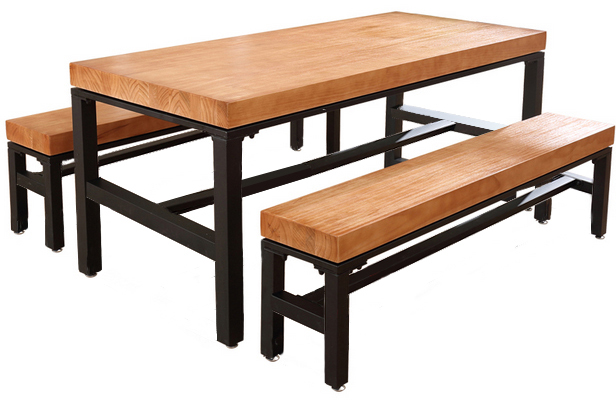 DF017-523卡座实木板凳桌椅
